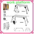 Plataforma de trabalho de alumínio Folding Step Ladder EN131 e CE 150Kg Hop UP